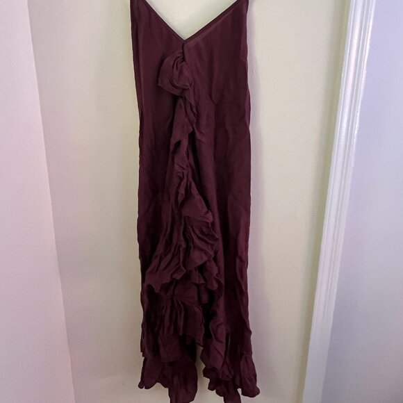 Mes Demoiselle 100% Silk Midi Slip EU 36 - Burgundy/Wine - Picture 2 of 4